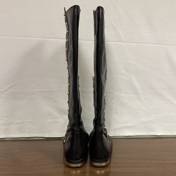 Michael Kors Ailee Black Leather Knee High Boots - Picture 4 of 7
